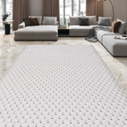 SHARED | Bramble Cream Grey Geometric Dot Modern Machine Woven Living photo 1