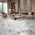 SHARED | Filbert Cream Grey Abstract Modern Machine Woven Living Room photo 1