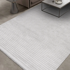 SHARED | Patara Light Grey Modern Striped Machine Woven Living Room B photo 1
