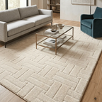 SHARED | Sirocco Cream Geometric Modern Machine Woven Textured Living photo 1