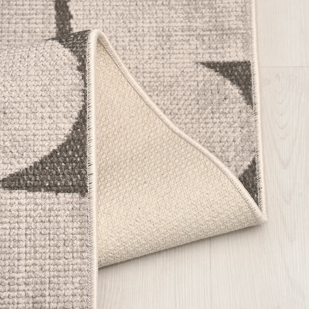 SHARED | Campanile Cream Grey Scandinavian Geometric Machine Woven Li photo 1