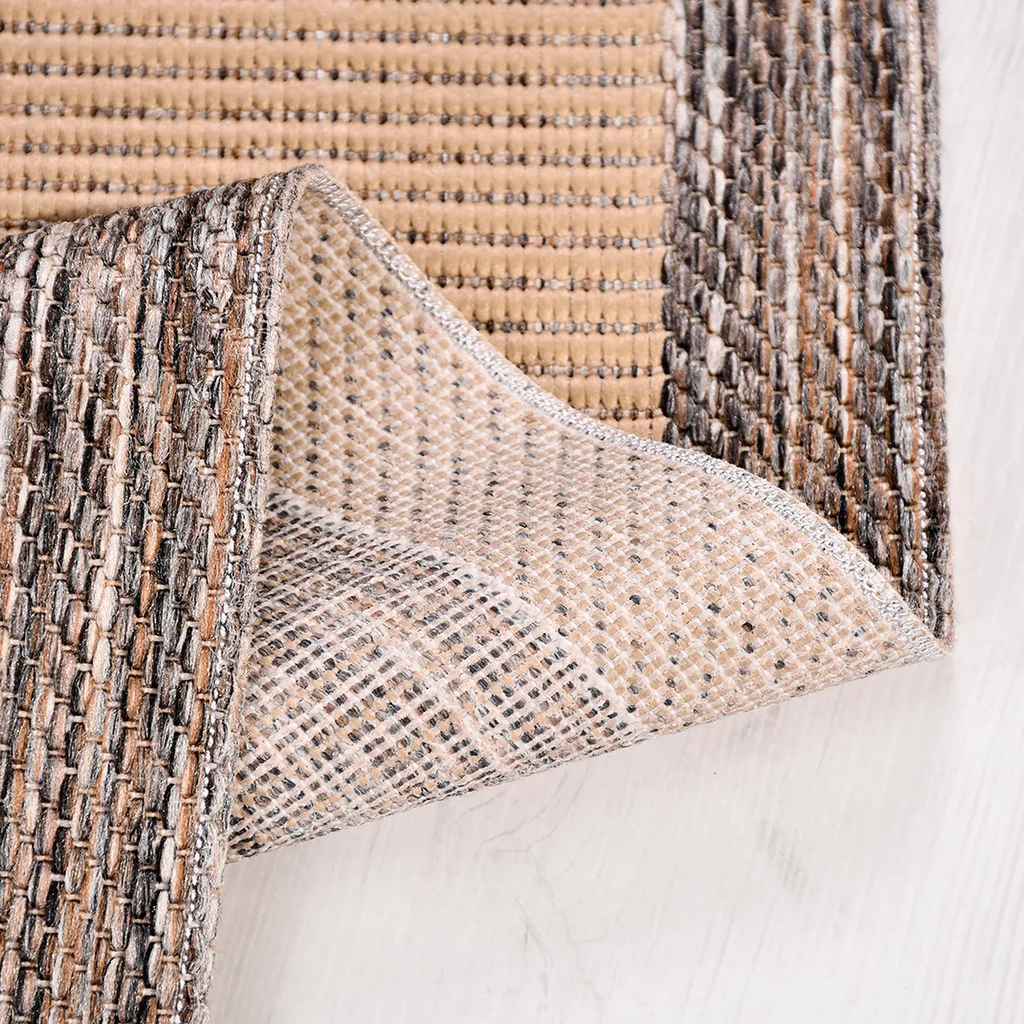 SHARED | Speedwell Beige Brown Striped Modern Machine Woven Living Ro photo 1