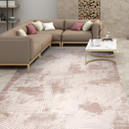 SHARED | Cornice Blush Pink Cream Geometric Modern Machine Woven Livi photo 1