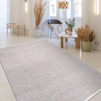 SHARED | Bodrum Beige Abstract Modern Machine Woven Cream Fringe Livi photo 1
