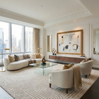 SHARED | Mica Beige Ivory Geometric Transitional Modern Machine Woven photo 1