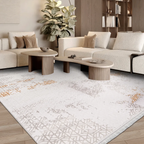SHARED | Rill Cream Abstract Modern Machine Woven Greige Burnt Orange photo 1