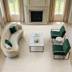 SHARED | Noontide Cream Ivory Solid Modern Machine Woven Living Room  photo 1