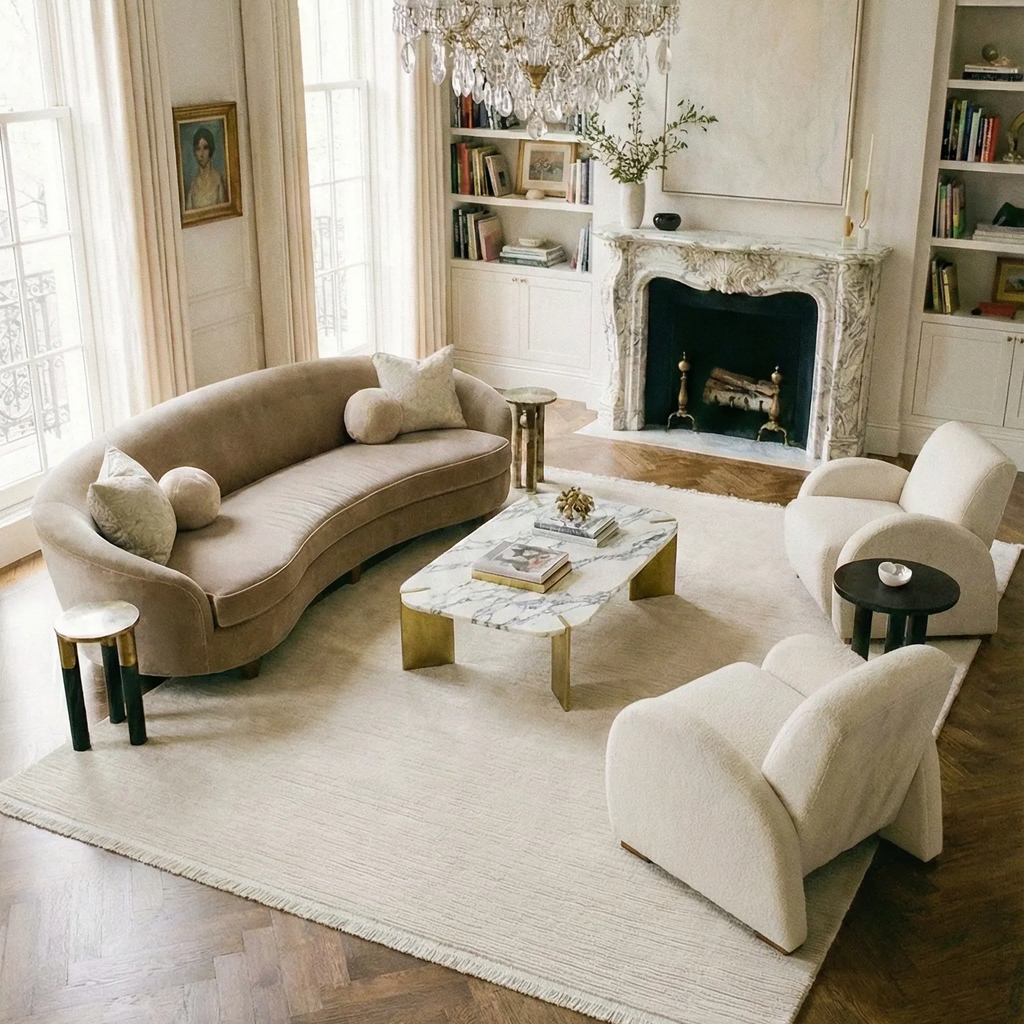 SHARED | Tollgate Cream Solid Transitional Modern Machine Woven Livin photo 1