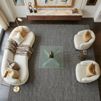 SHARED | Labradorite Grey Solid Modern Machine Woven Living Room Bedr photo 1