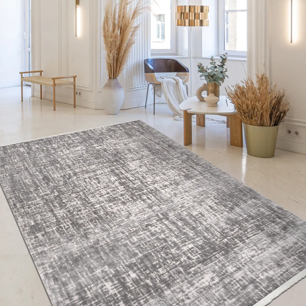 SHARED | Bosphorus Grey Ivory Abstract Modern Machine Woven Living Ro photo 1