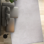 SHARED | Konya Cream Geometric Modern Machine Woven Living Room Bedro photo 1