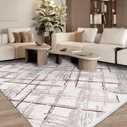 SHARED | Sandbar Cream Beige Abstract Modern Machine Woven Living Roo photo 1