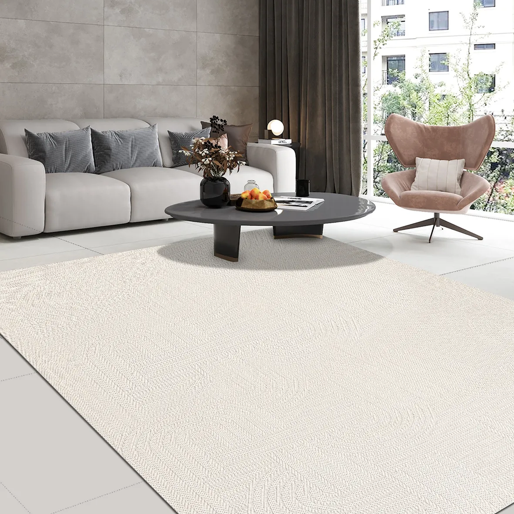 SHARED | Heath Cream Abstract Modern Machine Woven Ivory Beige Living photo 1
