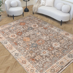 SHARED | Viburnum Taupe Cream Persian Style Traditional Distressed Vi photo 1