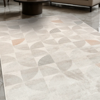 SHARED | Rutile Cream Beige Geometric Modern Machine Woven Living Roo photo 1