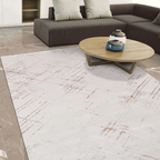 SHARED | Ortahisar Cream Copper Abstract Modern Machine Woven Living  photo 1
