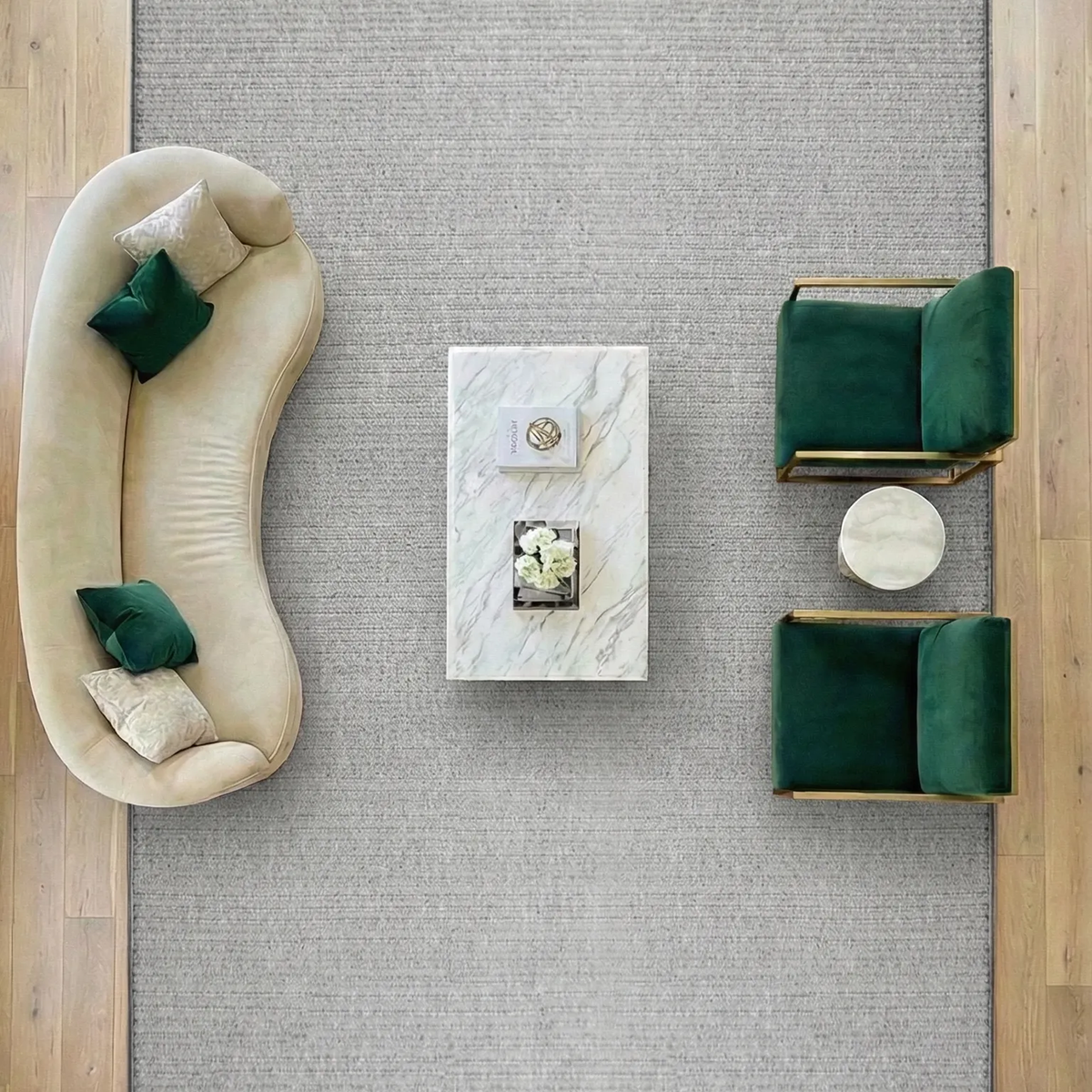 SHARED | Rainfall Light Grey Ivory Solid Modern Machine Woven Living  photo 1