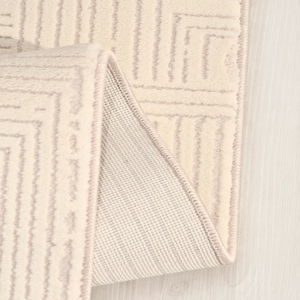 SHARED | Cornflower Cream Beige Geometric Modern Machine Woven Living photo 1