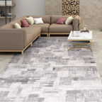 SHARED | Conservatory Grey Ivory Abstract Modern Machine Woven Living photo 1