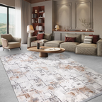 SHARED | Figtree Modern Abstract Machine Woven Cream Grey Rust Living photo 1