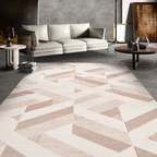 SHARED | Briar Cream Beige Geometric Modern Machine Woven Living Room photo 1