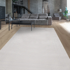 SHARED | Turret Cream Modern Geometric Machine Woven Ivory Living Roo photo 1