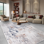 SHARED | Foxglove Modern Abstract Machine Woven Cream Grey Navy Rust  photo 1