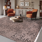 SHARED | Glimmer Dusty Rose Abstract Modern Machine Woven Living Room photo 1