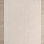SHARED | Halcyon Cream Ivory Geometric Arch Modern Machine Woven Livi photo 1