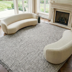 SHARED | Garnet Grey Solid Textured Heather Machine Woven Living Room photo 1
