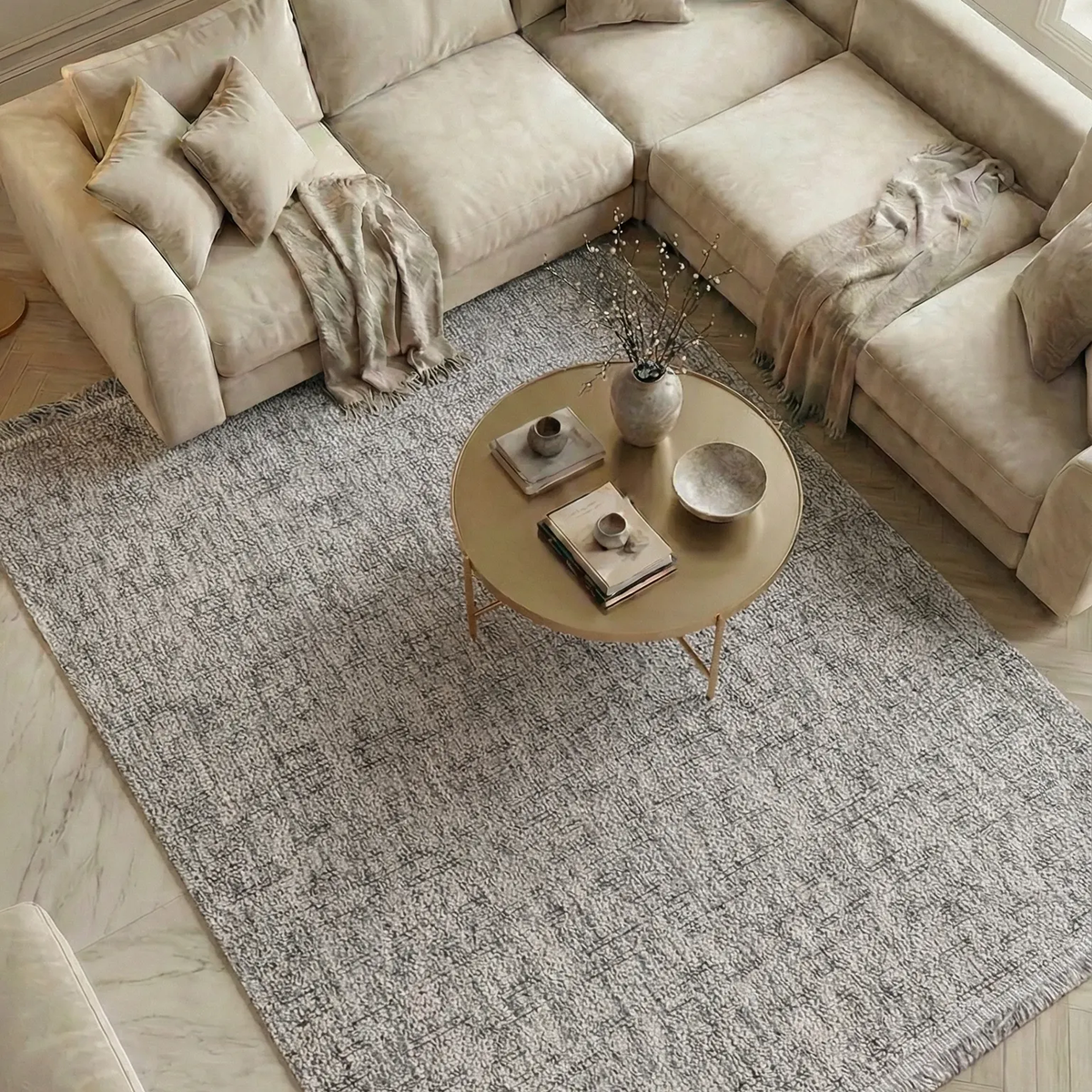 SHARED | Adamant Grey Abstract Modern Machine Woven Living Room Bedro photo 1