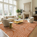 SHARED | Cowslip Terracotta Cream Geometric Mid-Century Modern Machin photo 1