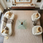 SHARED | Peridot Beige Solid Modern Machine Woven Cream Taupe Living  photo 1