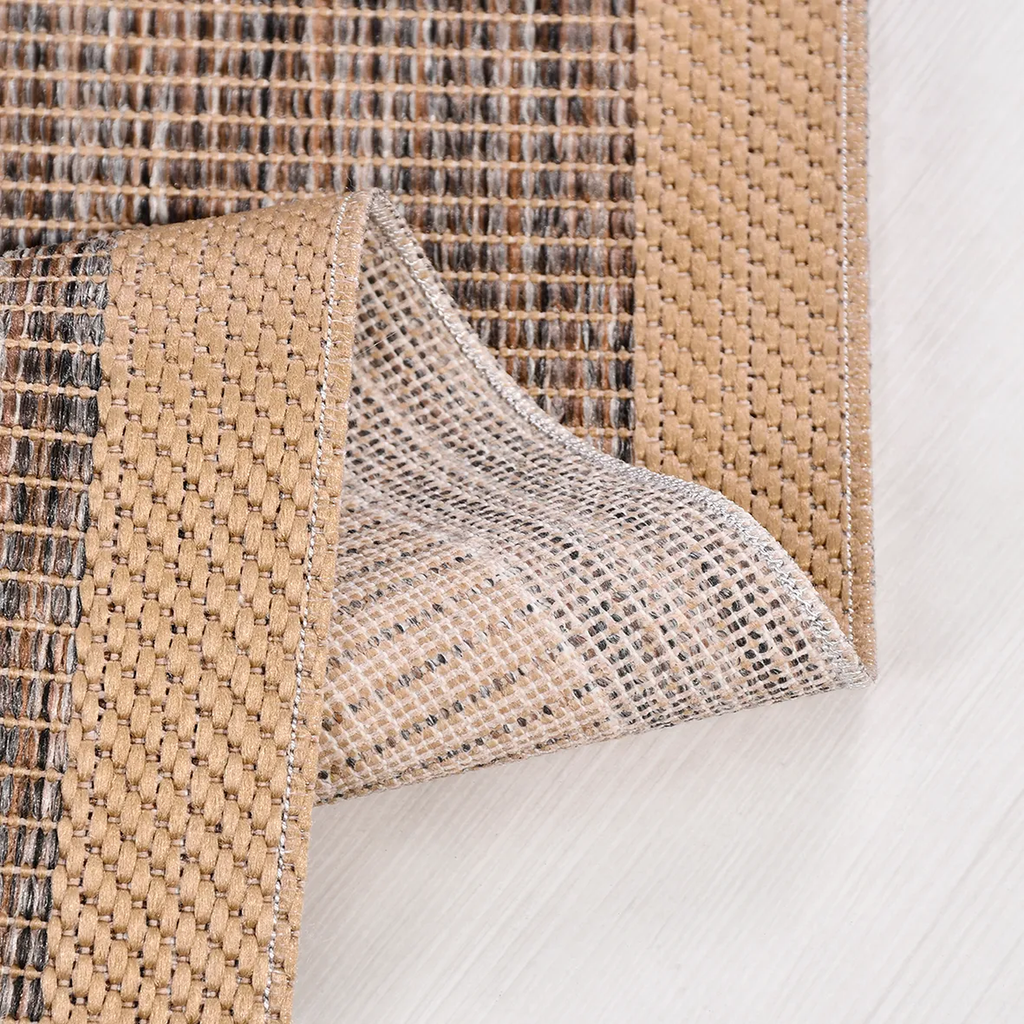 SHARED | Sorbus Modern Striped Machine Woven Tan Brown Grey Cream Liv photo 1