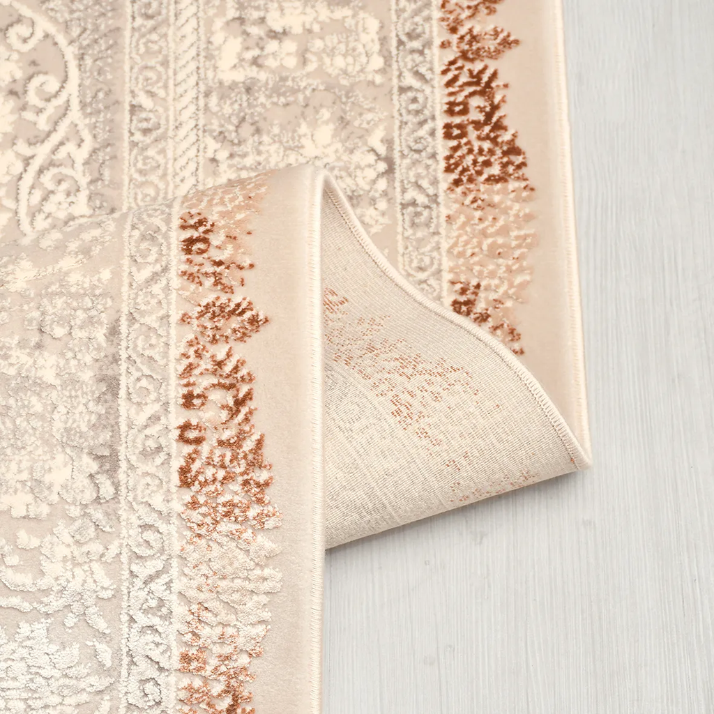 SHARED | Bastion Cream Grey Traditional Damask Machine Woven Living R photo 1