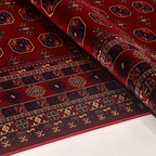 SHARED | Spinel Persian Style Traditional Machine Woven Red Navy Crea photo 1
