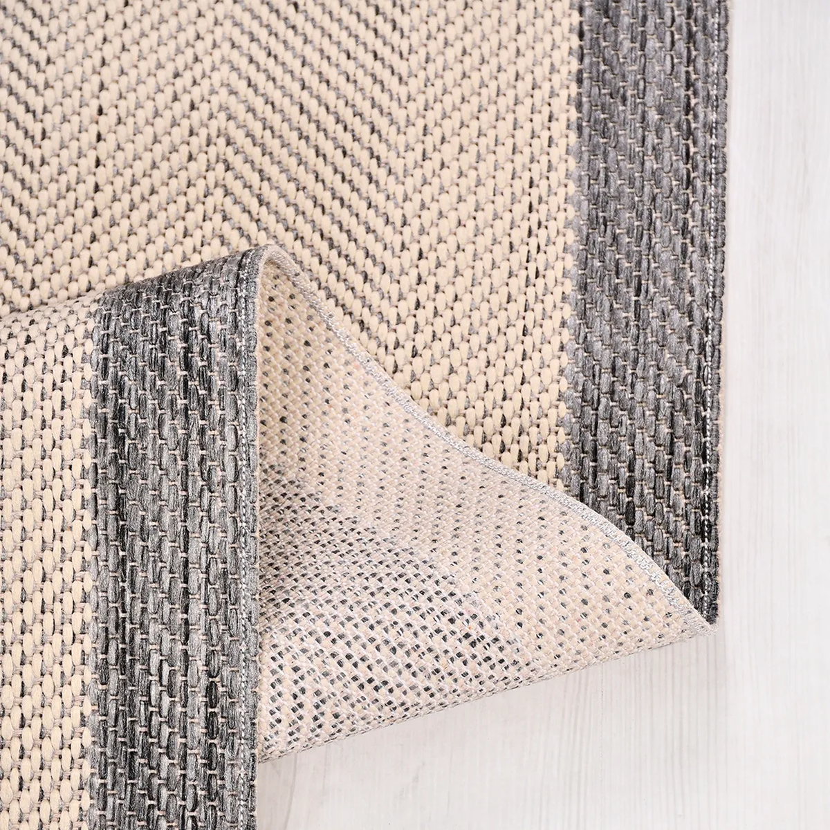 SHARED | Sloe Cream Charcoal Grey Scandinavian Geometric Machine Wove photo 1
