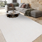 SHARED | Plateau Cream Modern Geometric Textured Machine Woven Living photo 1