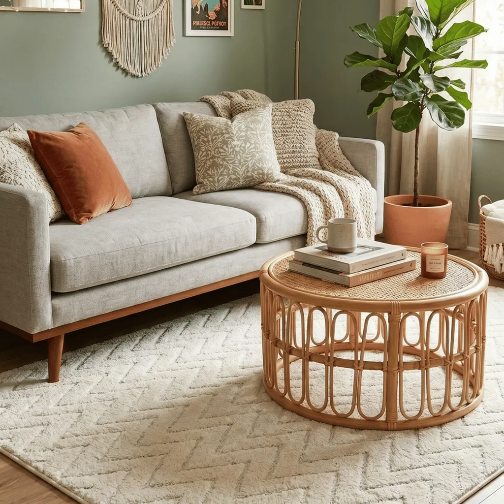 SHARED | Squall Cream Boho Geometric Chevron Machine Woven Living Roo photo 1