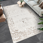 SHARED | Arbutus Cream Beige Geometric Transitional Modern Machine Wo photo 1