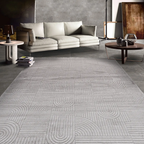 SHARED | Celandine Grey Modern Geometric Machine Woven Living Room Be photo 1