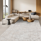 SHARED | Foreland Modern Abstract Distressed Beige Grey Machine Woven photo 1