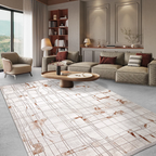 SHARED | Gentian Cream Beige Abstract Modern Machine Woven Living Roo photo 1
