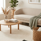 SHARED | Esplanade Cream Solid Scandinavian Plush Machine Woven Livin photo 1