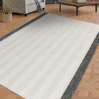 SHARED | Chicory Cream Charcoal Scandinavian Geometric Machine Woven  photo 1