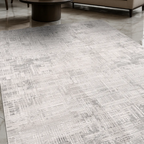 SHARED | Schist Cream Grey Abstract Modern Machine Woven Living Room  photo 1