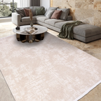 SHARED | Phaselis Cream Beige Abstract Modern Machine Woven Living Ro photo 1
