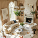 SHARED | Lodge Cream Boho Geometric Diamond Machine Woven Living Room photo 1