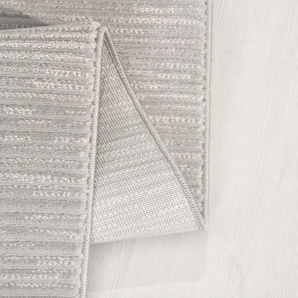 SHARED | Fernway Grey Ivory Striped Modern Machine Woven Living Room  photo 1