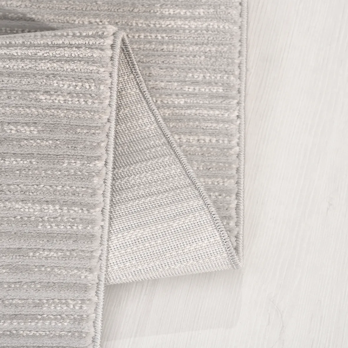 SHARED | Fernway Grey Ivory Striped Modern Machine Woven Living Room  photo 1